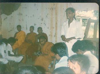 1986 Before become monk teach and observe sil at Sri Bodhirukkarama temple in Rajangane (1)