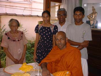 2004 December Dana ceremony at mr Weerasuriya's home in Colombo
