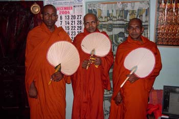 2004 December at my temple with two teachers