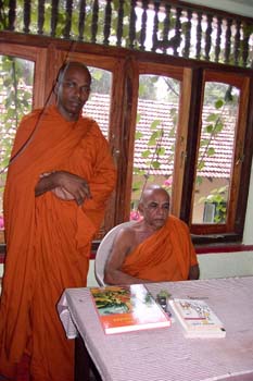 2004 December with  my teacher in Tambuttegama temple