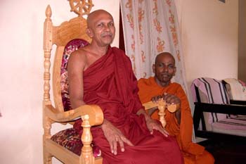 2004 December with Attangane Ratanapala thero at his temple in tambuttegama