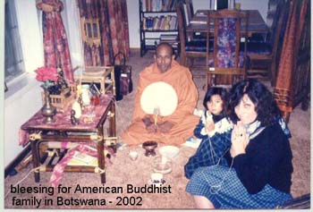2002 May blessing to a Family from USA in Botswana
