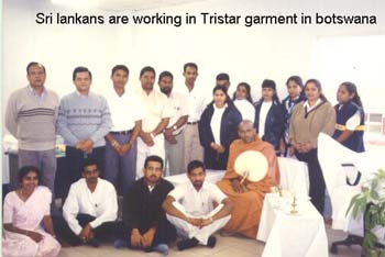 2003 May at Tristar garment factory at Gaborone  in Botswana
