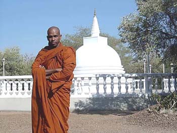 2003 May near the Pagoda at Buddhist temple in Botswana