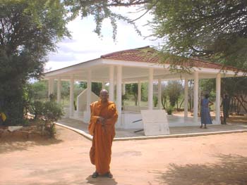 infront of the new Dhamma hall at Botswana temple 2006