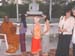 Blessing to devotees at the Botswana temple in 2006.