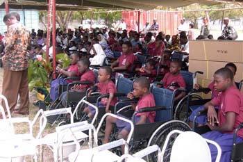 2004 - October Wheel chair donation at Dar es salaam in Tanzania (2)