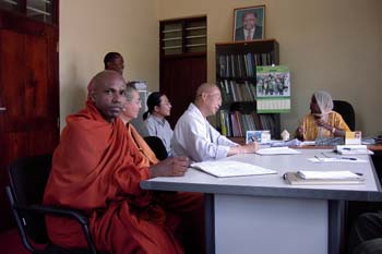 2004.10.03 - at Buddhist temple in Dar es salaam before donating wheel chairs to Government (2)