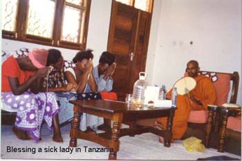 Blessing for a sick lady at Dar es sallam