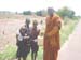 Giving water for Masai people