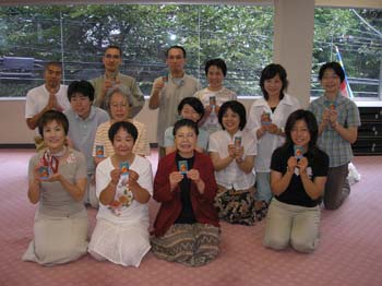 Dana ceremony at Theravada Buddhist centre in Japan 2006..