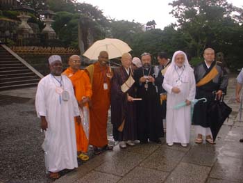with chief abbot of ancient temple
