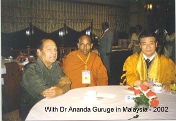 2002 at Buddhist maha vihara + Dr Ananda guruge