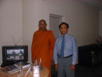 2004 - December recording a sermon at swarnavahini Television in sri lanka