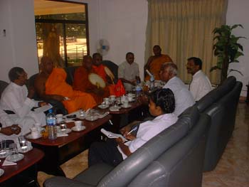 Meeting with Tamil Chelvan in Kilinochchi at his office May 2006 -2