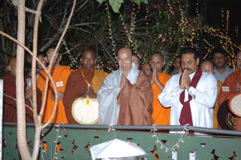 at President house making a bodhi puja on 17.05.2006 vesak day
