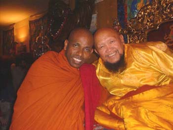 2004 May at Lama Gunchen's  temple at Verbania in Italy